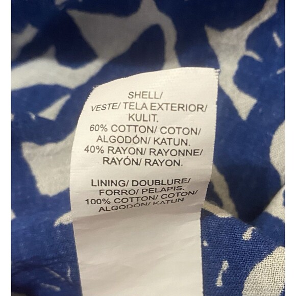 Lucky Brand Womens Tiered Maxi Dress Blue Floral Vines Boho Festival Size Large - Picture 8 of 10